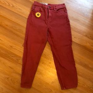Urban outfitters red mom jeans. Never worn.